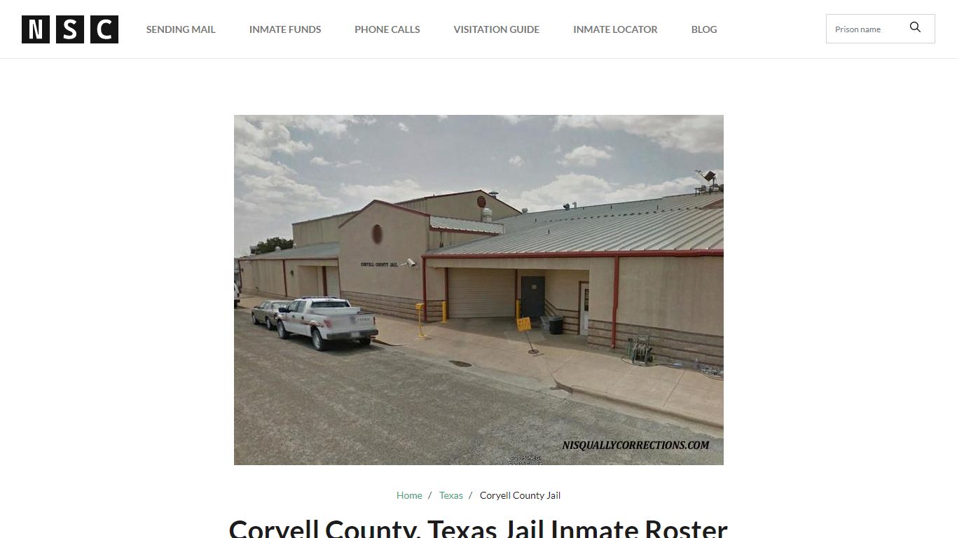 Coryell County, Texas Jail Inmate Roster